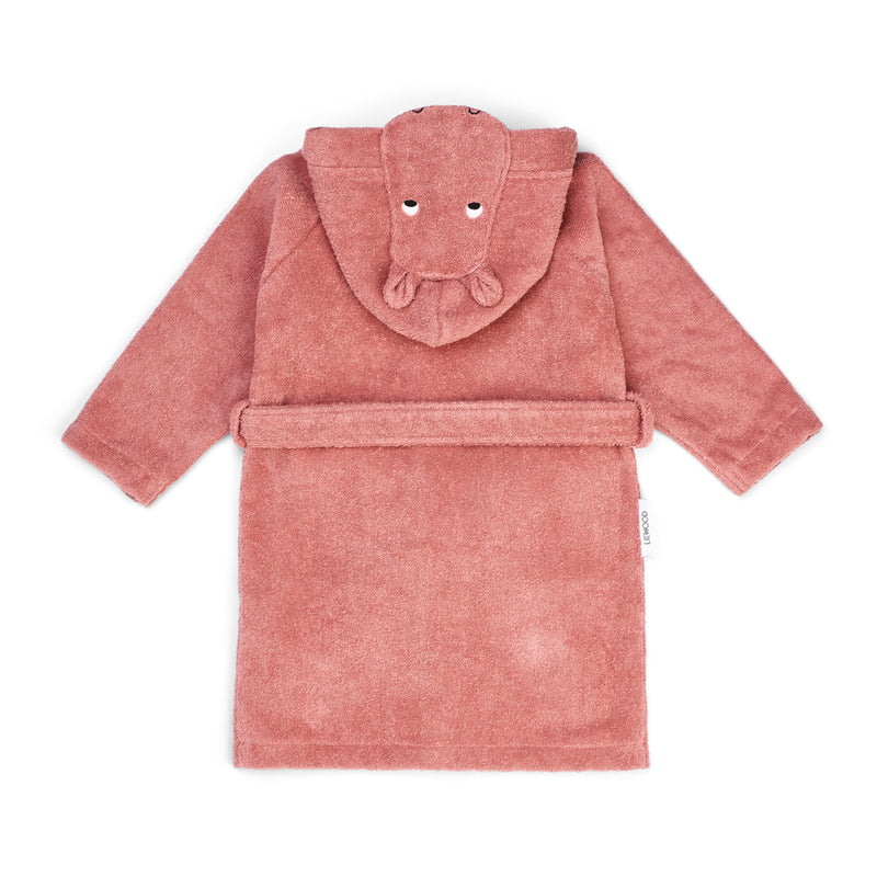 Liewood Kinder Bademantel Lily Hippo / dusty raspberry mix bei Yay Kids