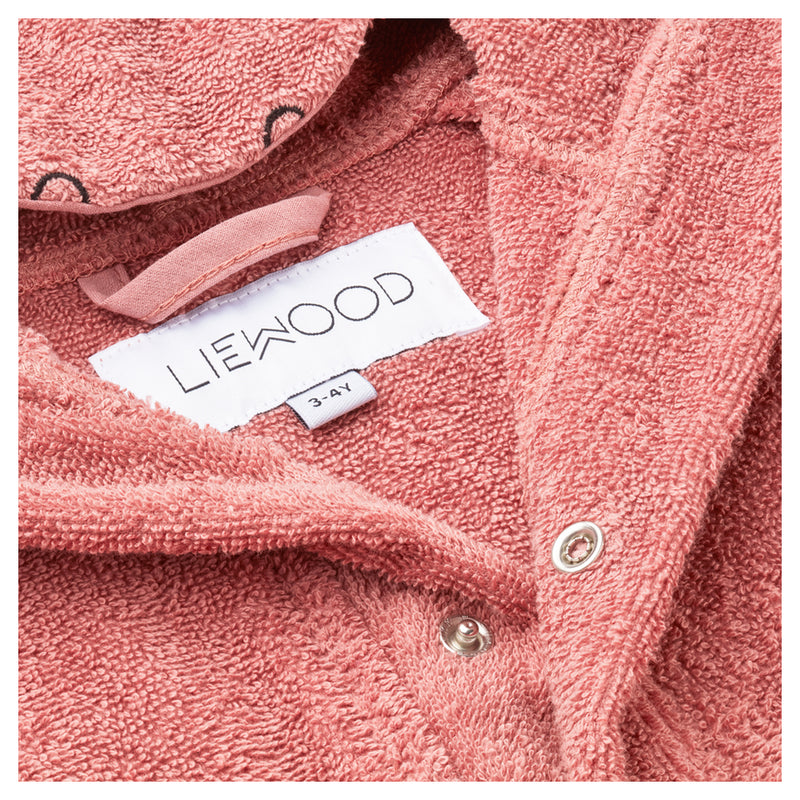 Liewood Kinder Bademantel Lily Hippo / dusty raspberry mix bei Yay Kids