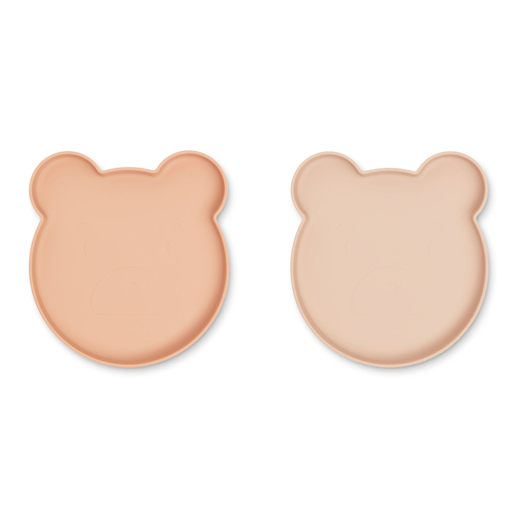 Liewood Silikon Teller Marty 2-Pack Rose mix bei Yay Kids