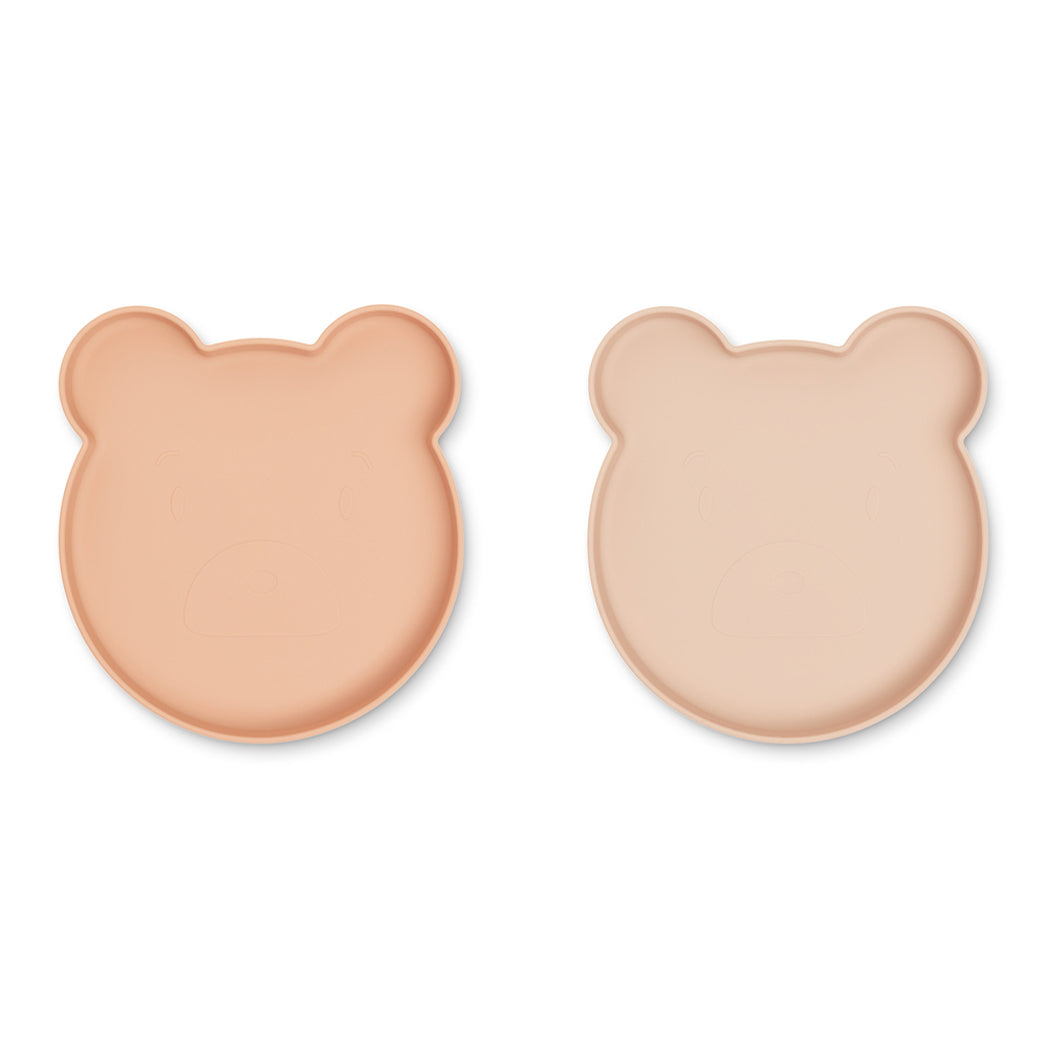 Liewood Silikon Teller Marty 2-Pack Rose mix bei Yay Kids
