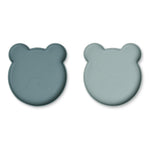 Liewood Silikon Teller Marty 2-Pack Mr. Bear Blue mix bei Yay Kids