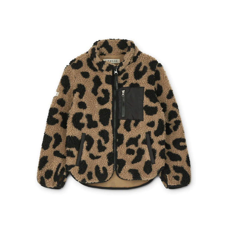 Liewood Kinder Fleece Jacke Nolan Mega leo / Oat mix bei Yay Kids