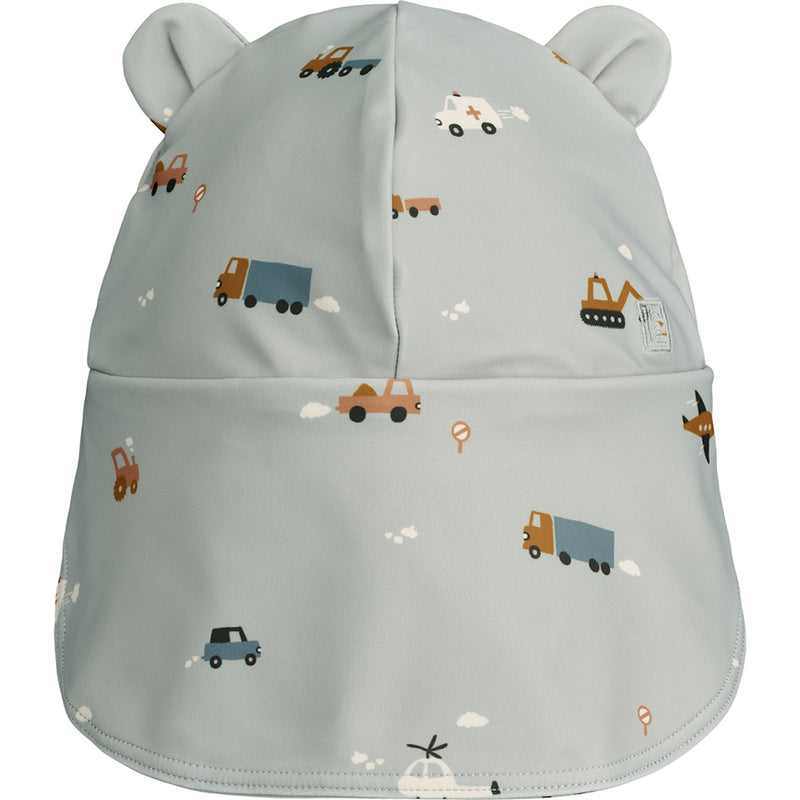 Liewood Baby UV Sonnenhut Senia Vehicles Dove Blue bei Yay Kids