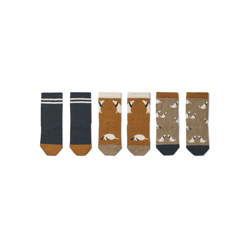 Socks Silas 3 Pack Dog / Oat mix