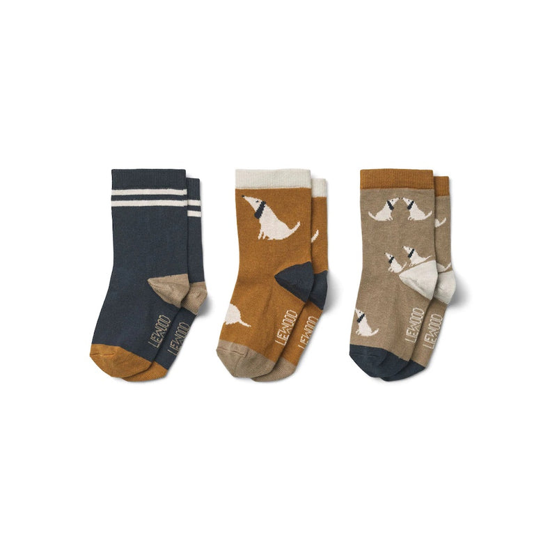 Socks Silas 3 Pack Dog / Oat mix