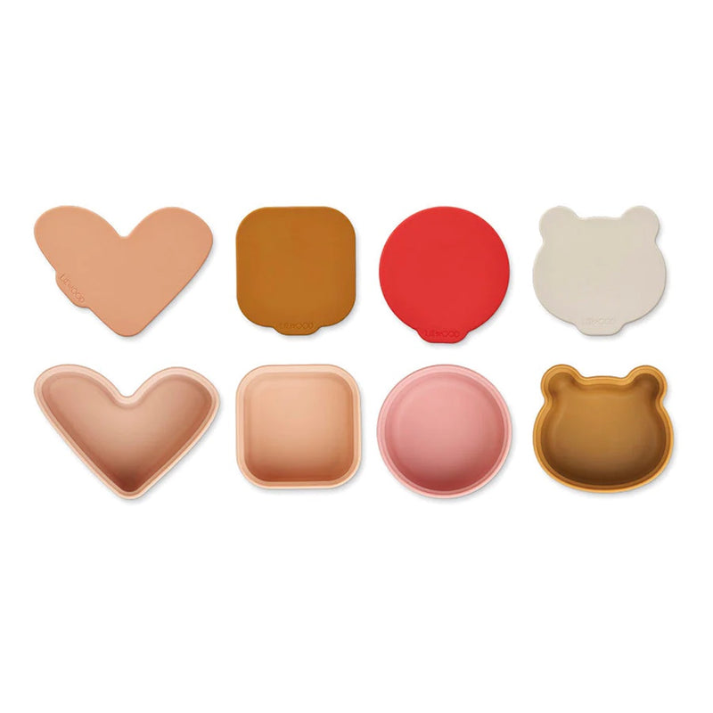 Liewood Kinder Snack Box Set Toto 4-Pack Rose multi mix bei Yay Kids