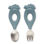 Liewood Baby Besteck Set Stanley Dino/ Whale Blue bei Yay Kids