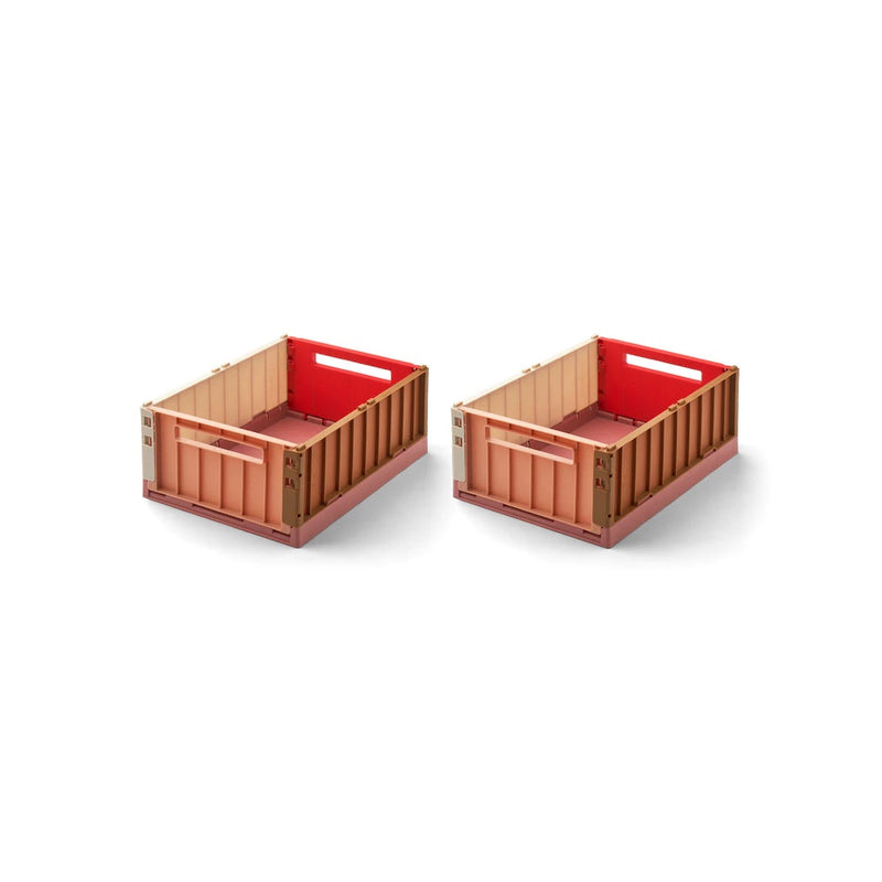 Liewood 2er Set Aufbewahrungsboxen Weston M Dusty raspberry multi mix bei Yay Kids