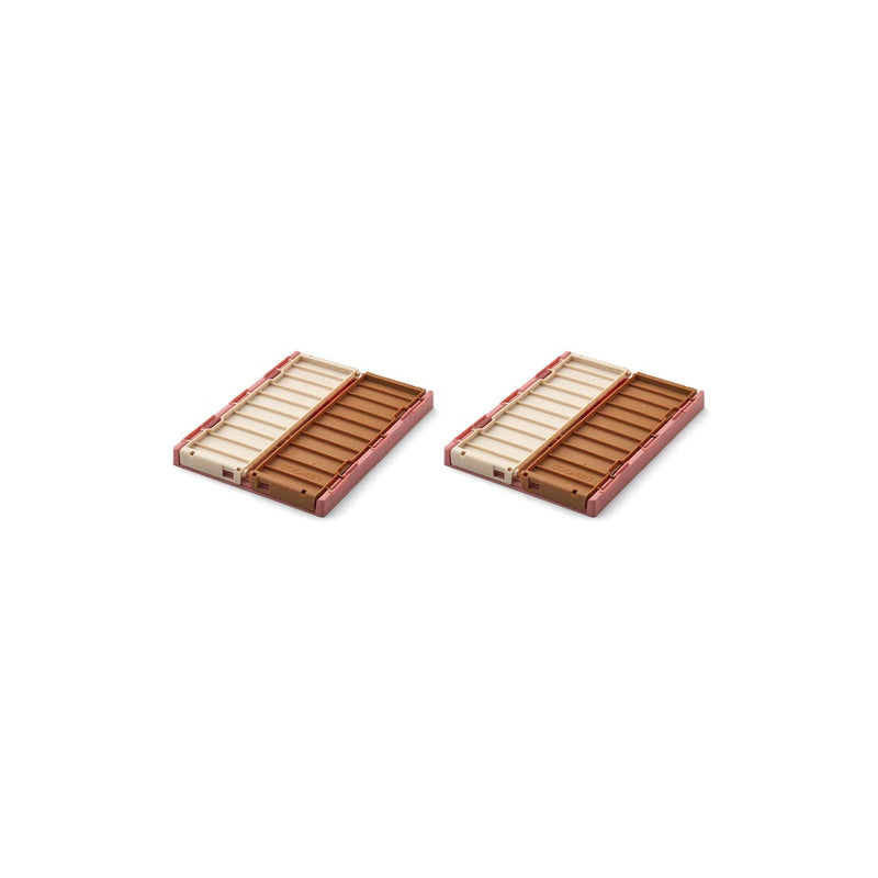 Liewood 2er Set Aufbewahrungsboxen Weston S Dusty raspberry multi mix bei Yay Kids
