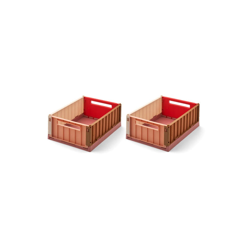 Liewood 2er Set Aufbewahrungsboxen Weston S Dusty raspberry multi mix bei Yay Kids