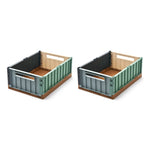 Liewood 2er Set Aufbewahrungsboxen Weston S Sea Blue Multi Mix bei Yay Kids