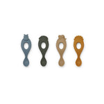 Silicone Spoon 4 Pack Liva Safari blue multi mix