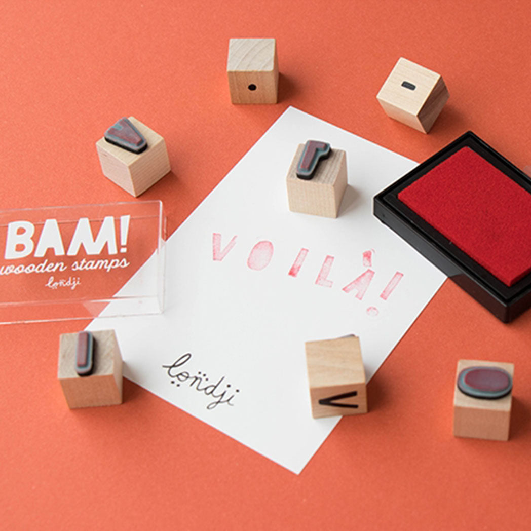 Londji Kinder Buchstaben Stempel Set Bam! Create your words bei Yay Kids