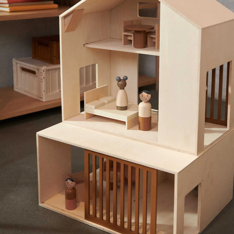 Liewood Kinder Holz Puppenfamilie Lotta Hunter green mix bei Yay Kids