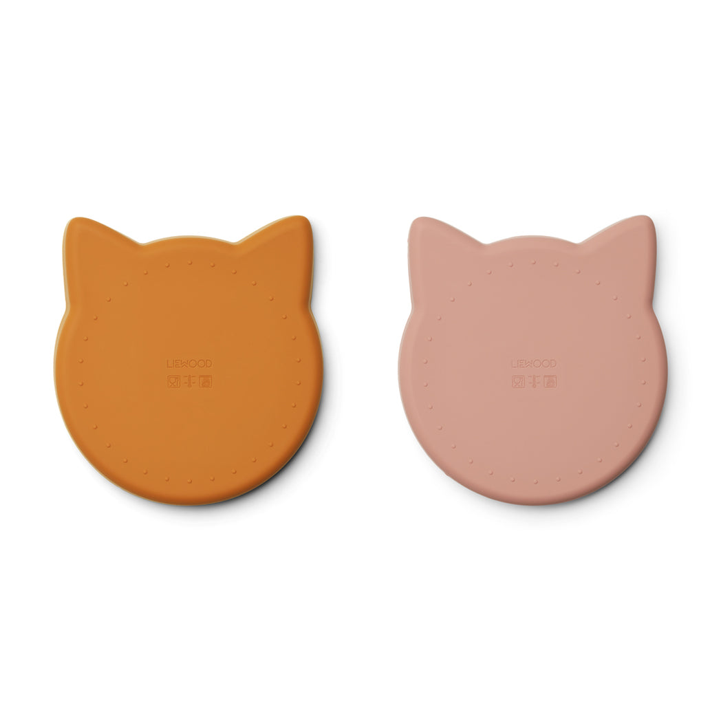 Liewood Silikon Teller Marty 2-Pack Mustard bei Yay Kids