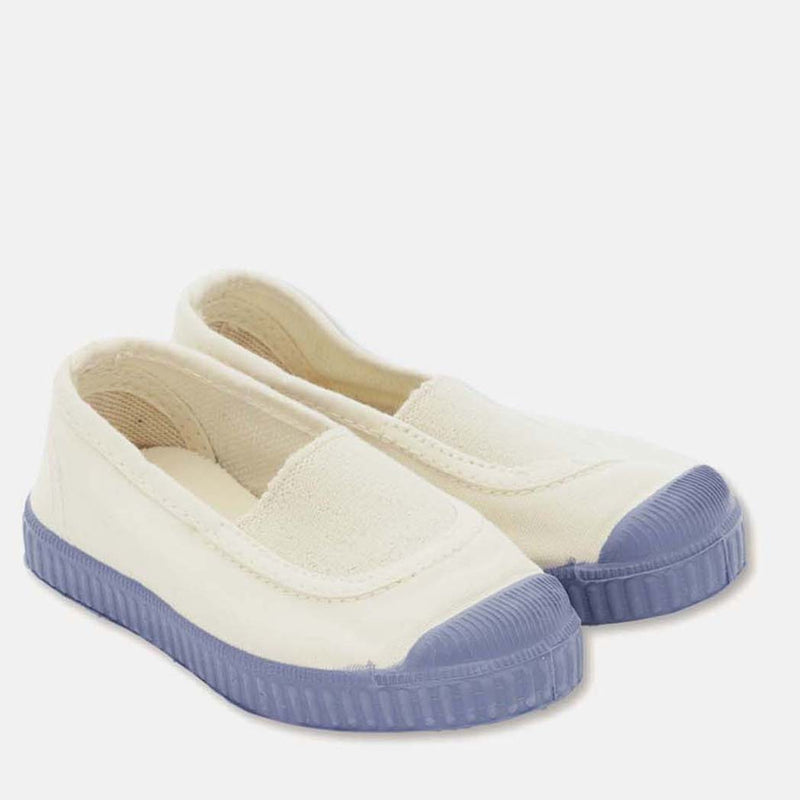My Little Cozmo Kinder Turnschuhe Harlow Ecru mit Blau bei Yay Kids