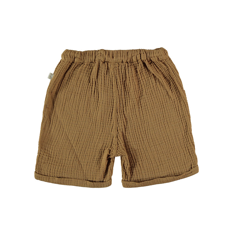 My Little Cozmo Kinder Musselin Shorts Peanut hinten bei Yay Kids