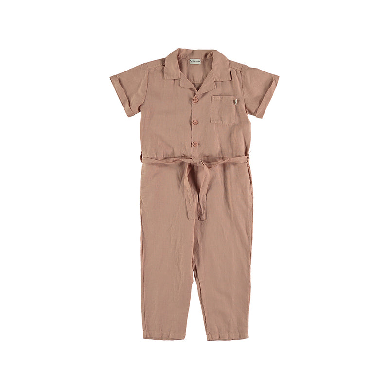 My Little Cozmo Kinder Leinen Overall Terracotta bei Yay Kids