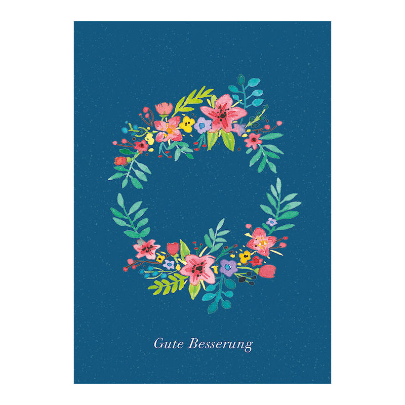 Ma'Loulou Postkarte Blumenkranz Gute Besserung bei Yay Kids