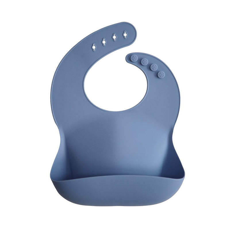 Silicone Baby Bib Powder Blue