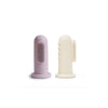 Mushie Silikon Finger Zahnbürsten Soft Lilac/ Ivory bei Yay Kids