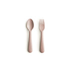 Mushie Kinder Plastik Besteck Set Blush bei Yay Kids