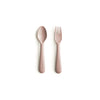 Mushie Kinder Plastik Besteck Set Blush bei Yay Kids