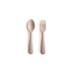 Mushie Kinder Plastik Besteck Set Blush bei Yay Kids