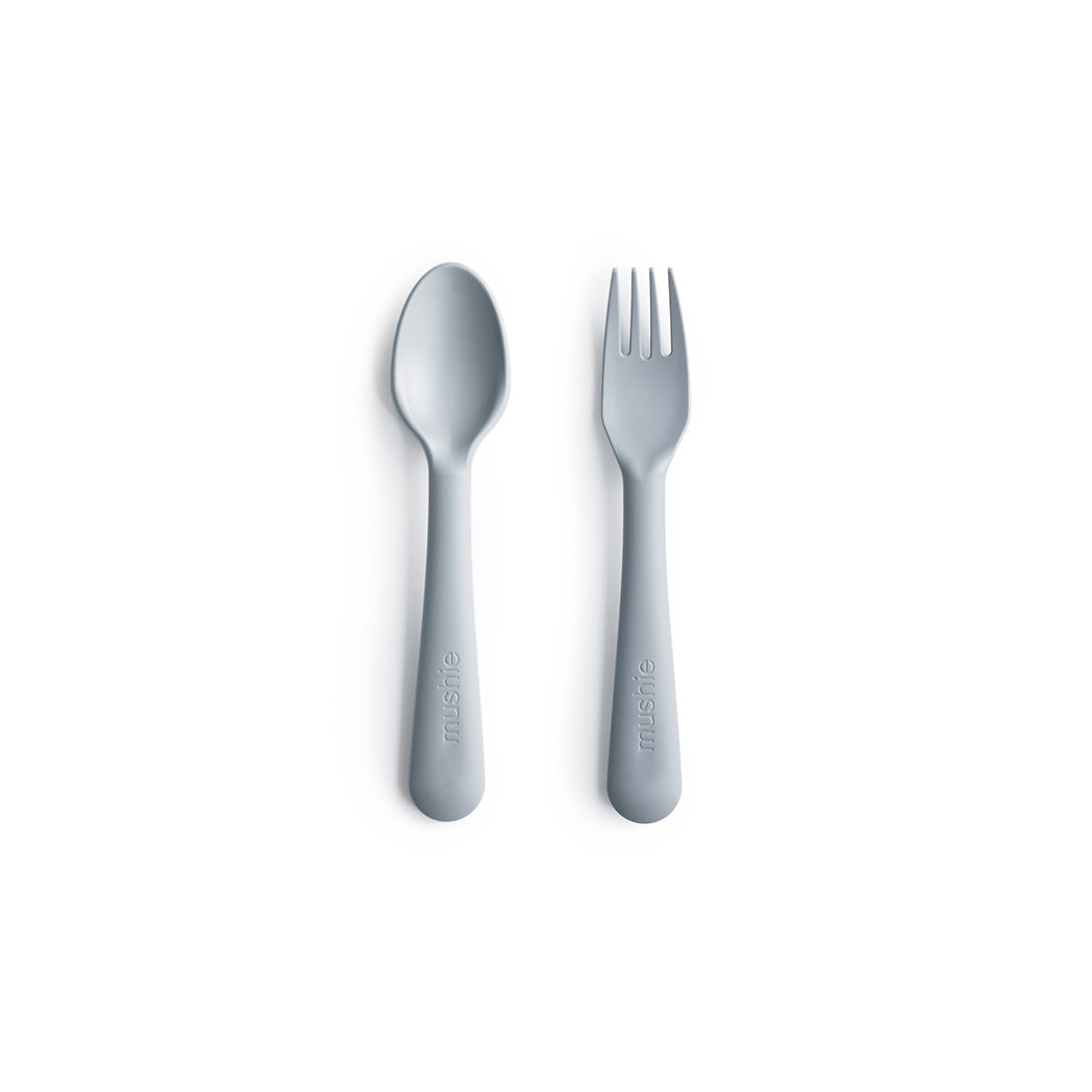 Mushie Kinder Plastik Besteck Set Cloud bei Yay Kids