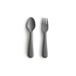 Mushie Kinder Plastik Besteck Set Smoke bei Yay Kids