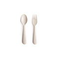 Mushie Kinder Plastik Besteck Set Ivory bei Yay Kids