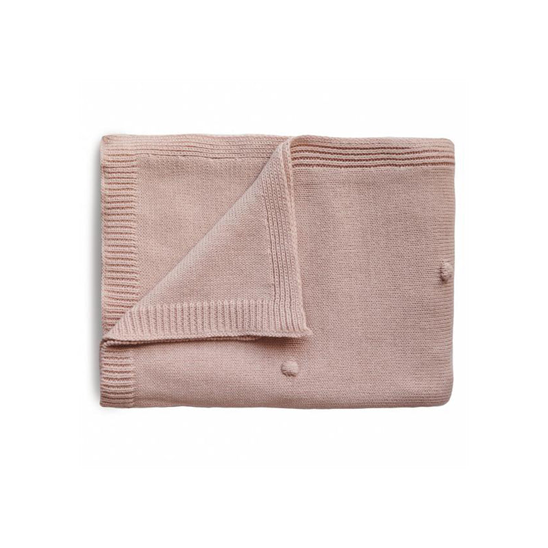 Mushie Baby Strickdecke Dots Blush bei Yay Kids