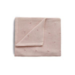 Mushie Baby Strickdecke Pointelle Blush bei Yay Kids