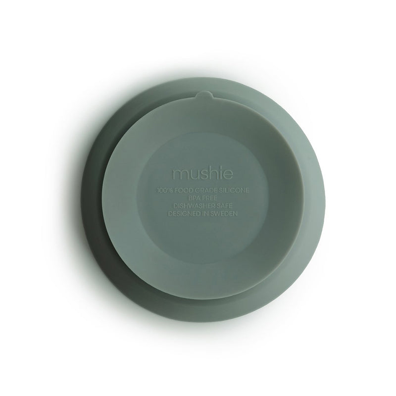 Mushie Baby Silikon Schale Cambridge Blue mit Saugnapf bei Yay Kids