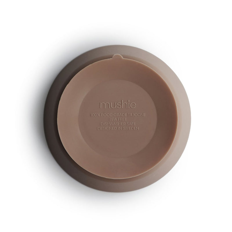 Mushie Baby Silikon Schale Natural mit Saugnapf bei Yay Kids