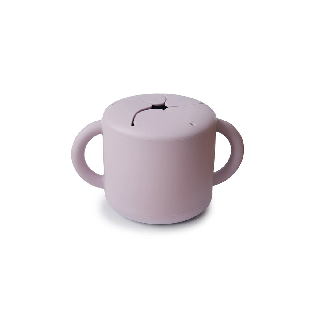 Mushie Baby Silikon Snack Becher Soft Lilac bei Yay Kids
