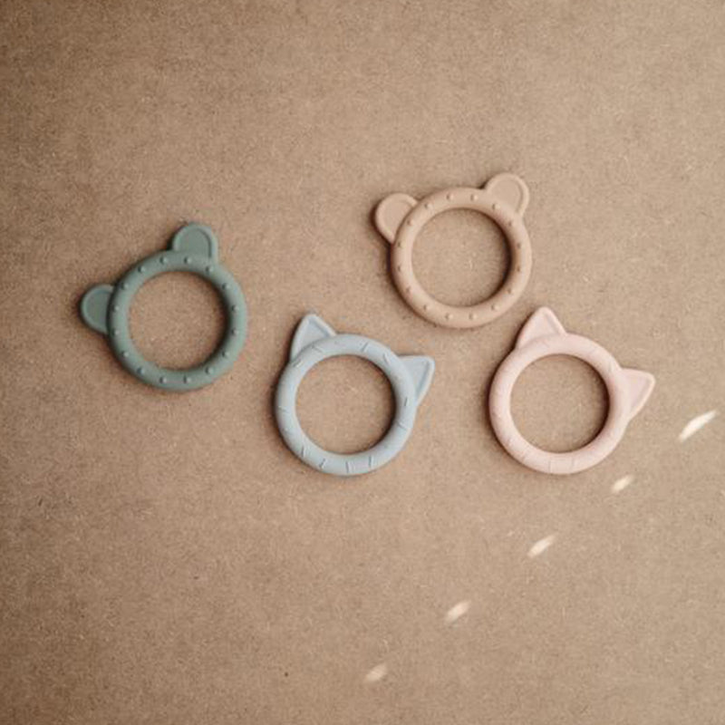 Silicone Teether Cat Blush
