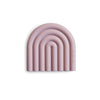 Mushie Baby Silikon Beissring Regenbogen Mauve bei Yay Kids