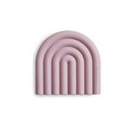 Mushie Baby Silikon Beissring Regenbogen Mauve bei Yay Kids