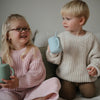 Mushie Baby Silikon Trinkbecher Training Cup Softy Lila bei Yay Kids