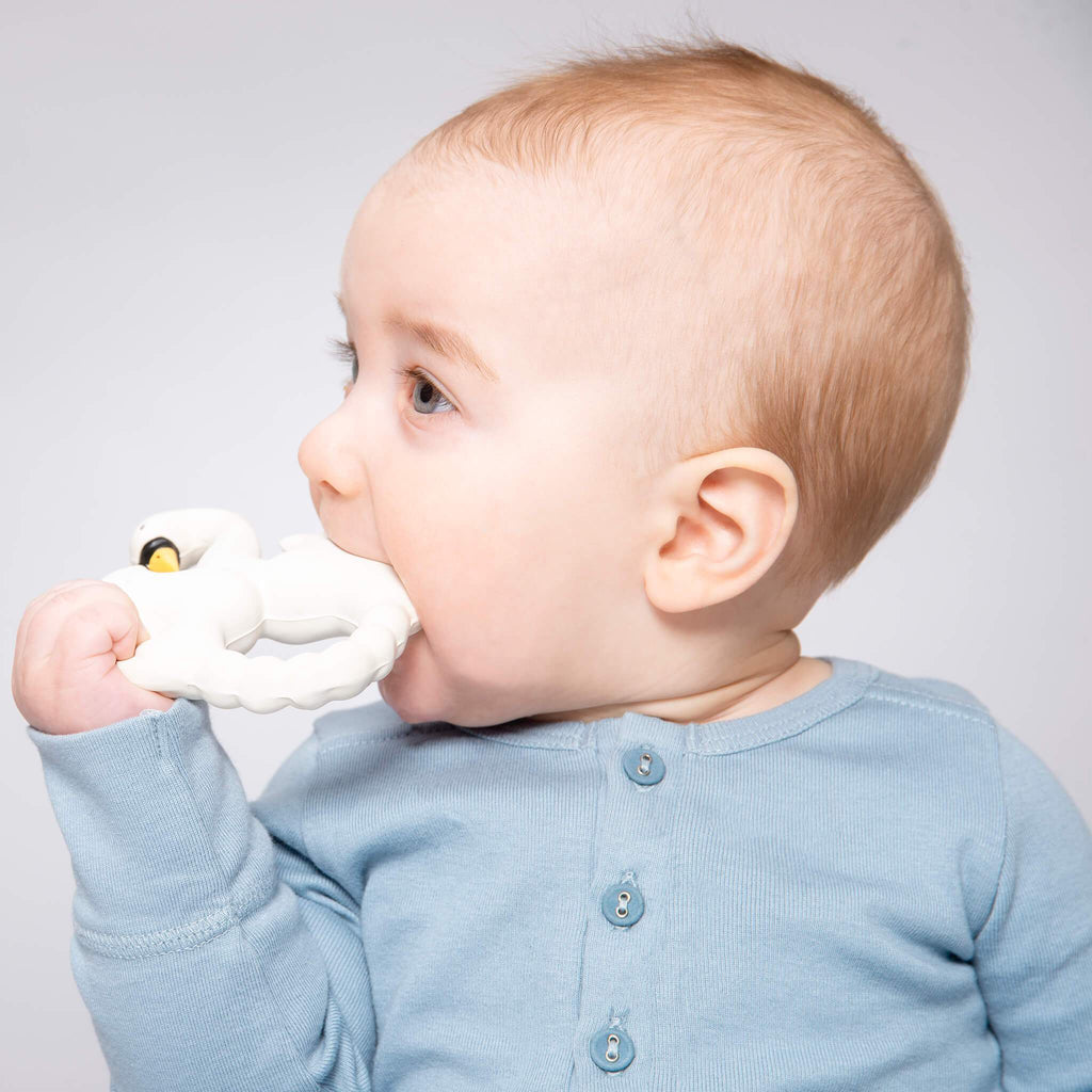 Teething ring rubber swan