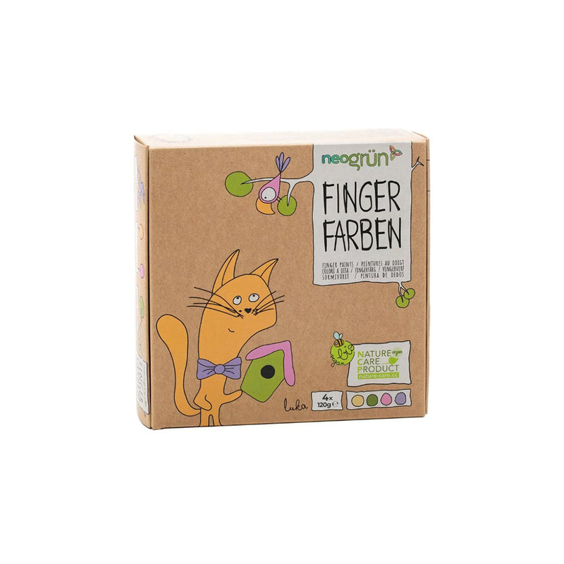 Neogrün Kinder Fingerfarben 4er Set "Luka" bei Yay Kids