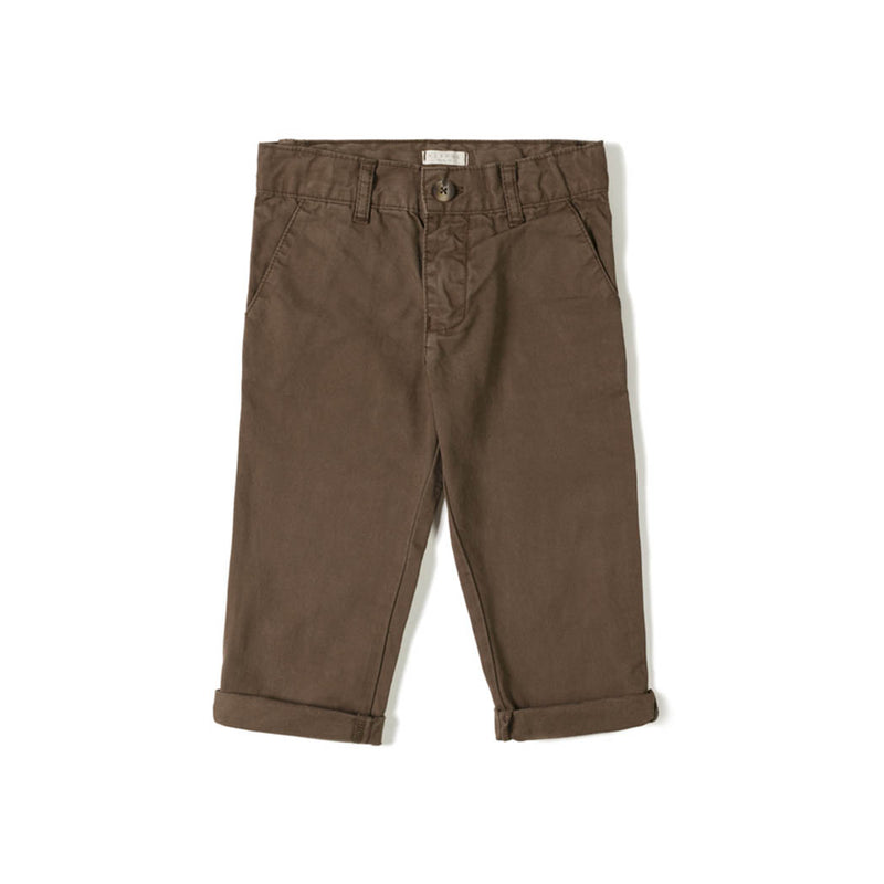 Nixnut Kinder Chino Hose Dunkelbraun bei Yay Kids