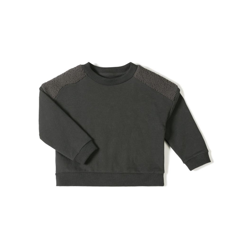 Nixnut Kinder Pullover mit Teddy Schulterteilen bei Yay Kids