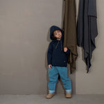 Nixnut Kinder Kapuzen-Pullover in Dunkelblau bei Yay Kids