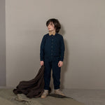 Nixnut Flannel Paperbag Hose Dunkelblau bei Yay Kids