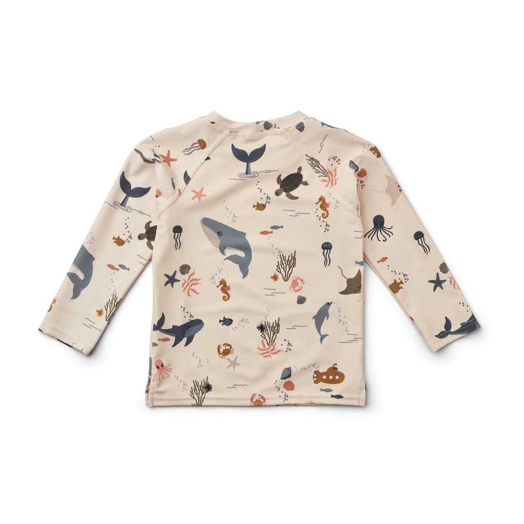 Liewood Kinder UV T-Shirt Noah Sea creature/sandy mix bei Yay Kids