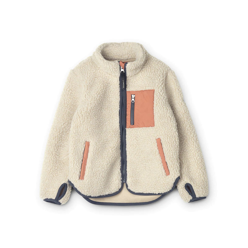 Liewood Kinder Fleece Jacke Nolan Sandy/Tuscany Rose bei Yay Kids
