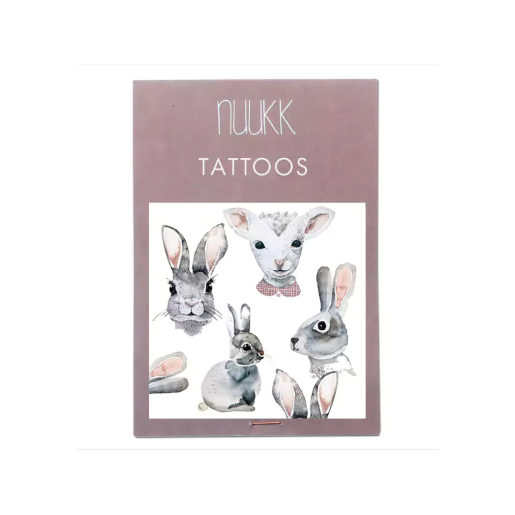 Nuukk Vegane Kinder-Tattoos Hasen bei Yay Kids