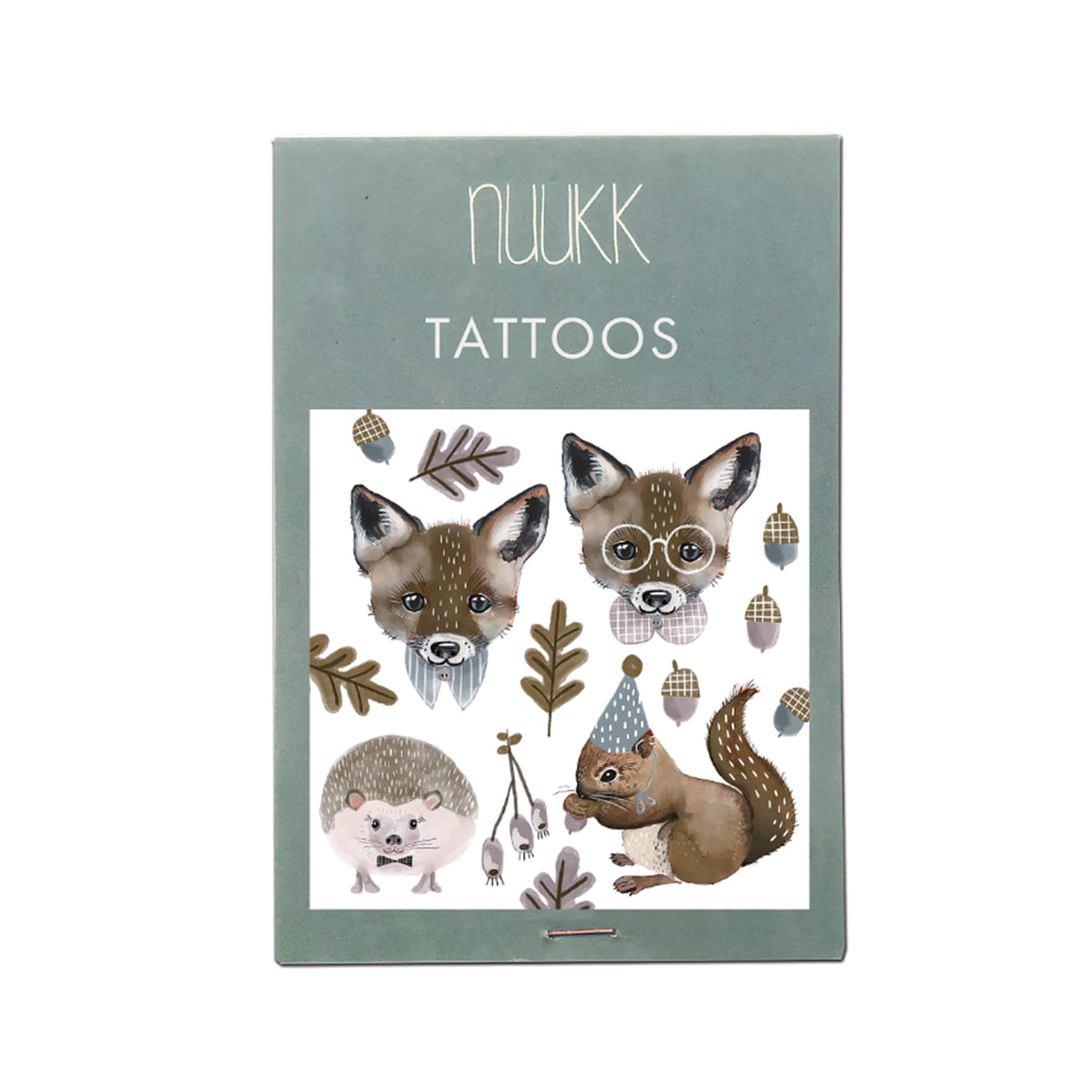 Nuukk Vegane Kinder-Tattoos Fuchs und Eichhörnchen bei Yay Kids